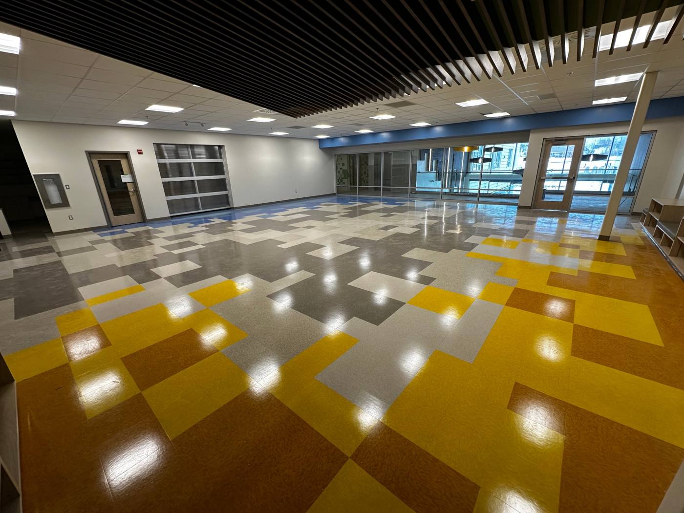 Sherwood Elementary School, patterned VCT