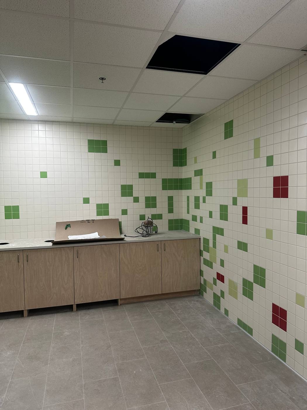 Sherwood Elementary School, classroom wall tile