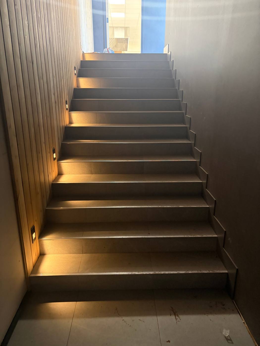 Stanhope Golf Course, porcelain tile stair treads and risers