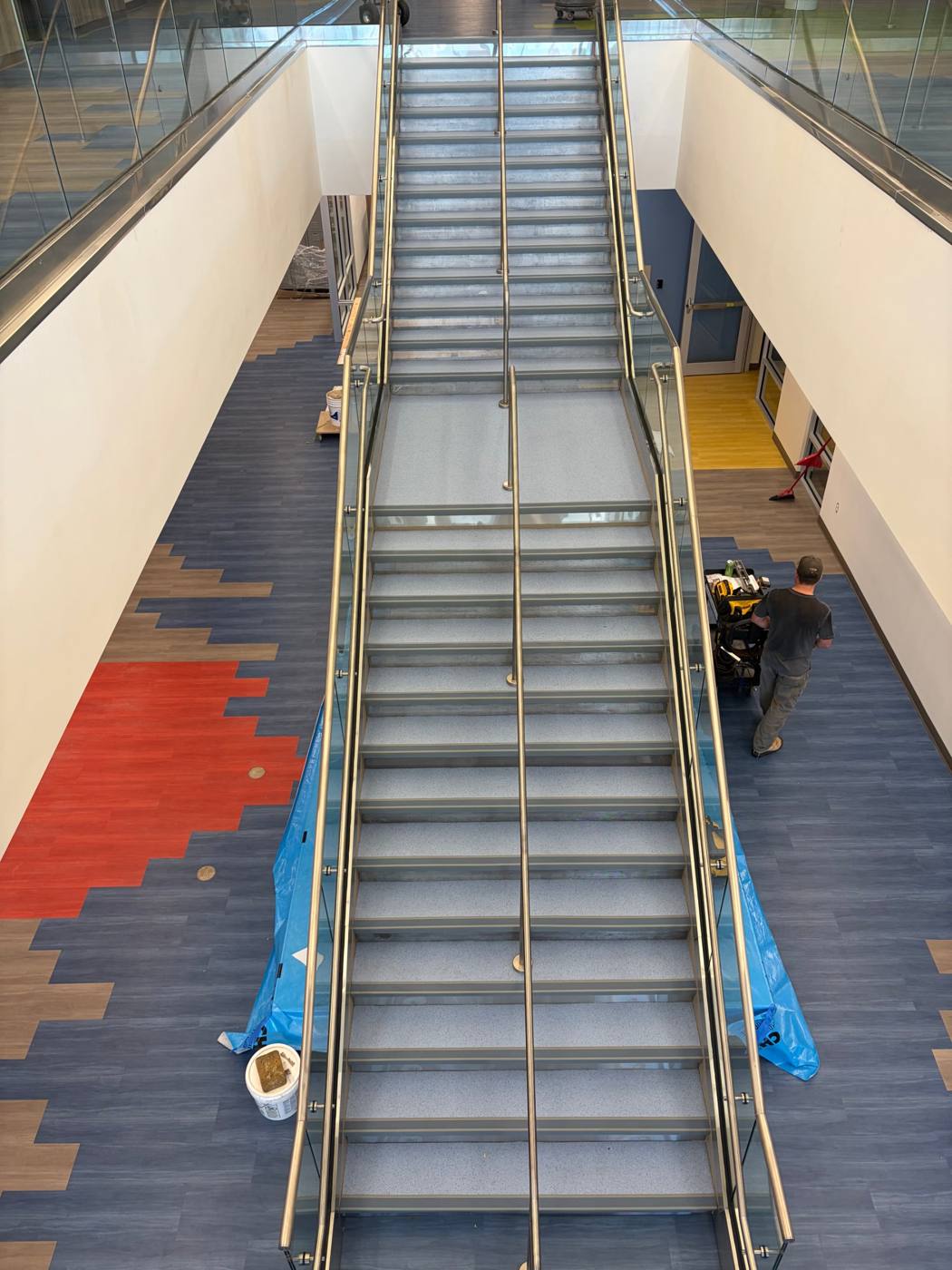 Summerside Health Centre, rubber stair treads and patterned LVT