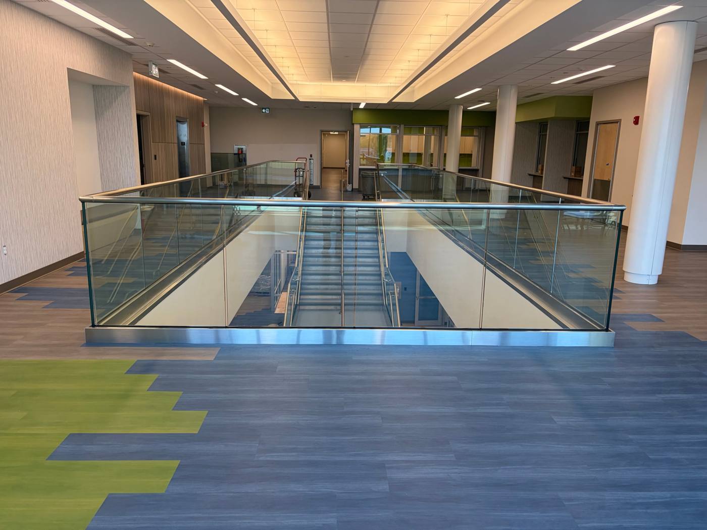 Summerside Health Centre, patterned LVT at the atrium